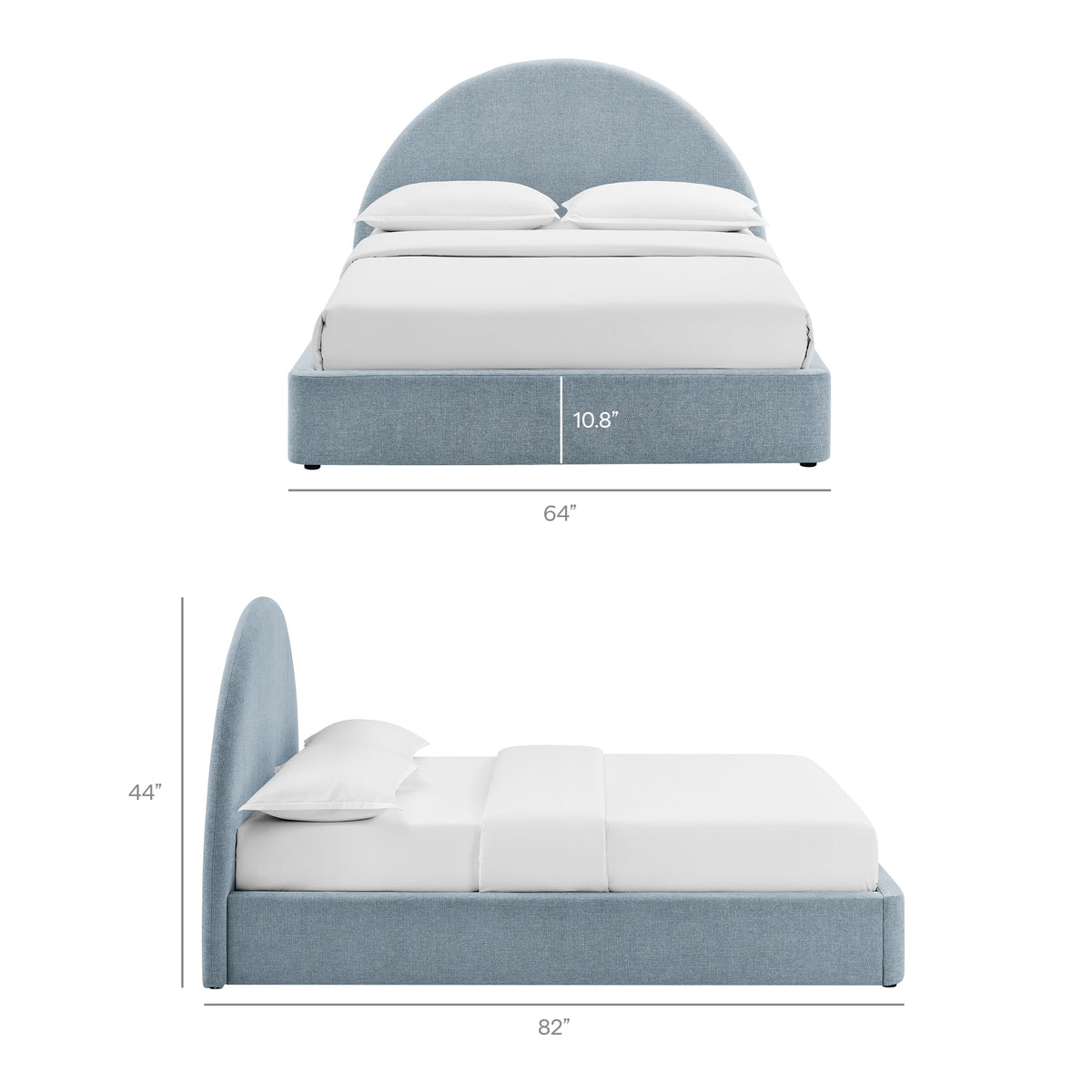 Resort Full Arched Upholstered Fabric Storage Platform Bed Frame by Modway