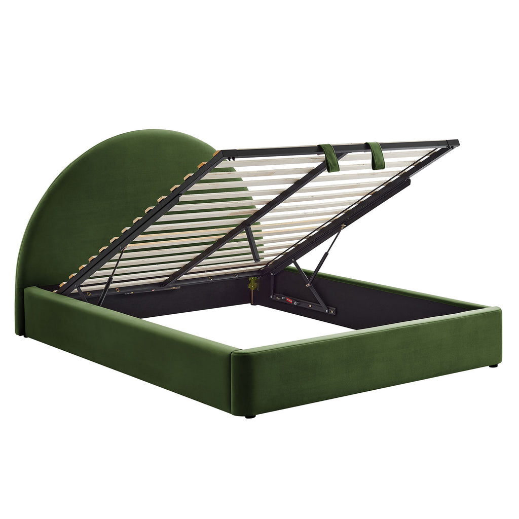 Resort Queen Arched Performance Velvet Storage Platform Bed Frame by Modway
