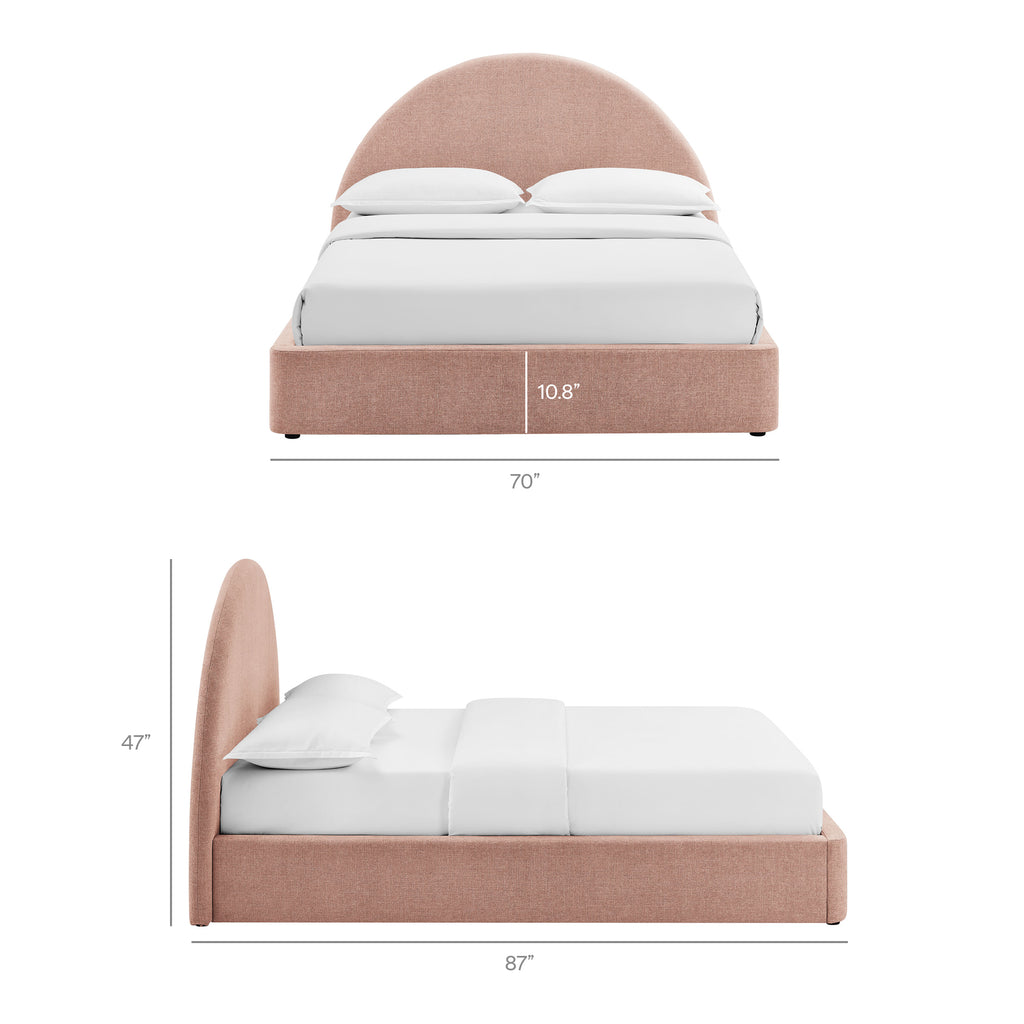 Resort Queen Arched Upholstered Fabric Storage Platform Bed Frame by Modway
