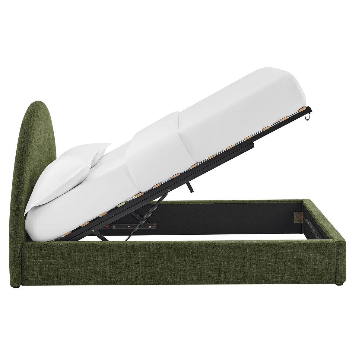 Resort Queen Arched Upholstered Fabric Storage Platform Bed Frame by Modway