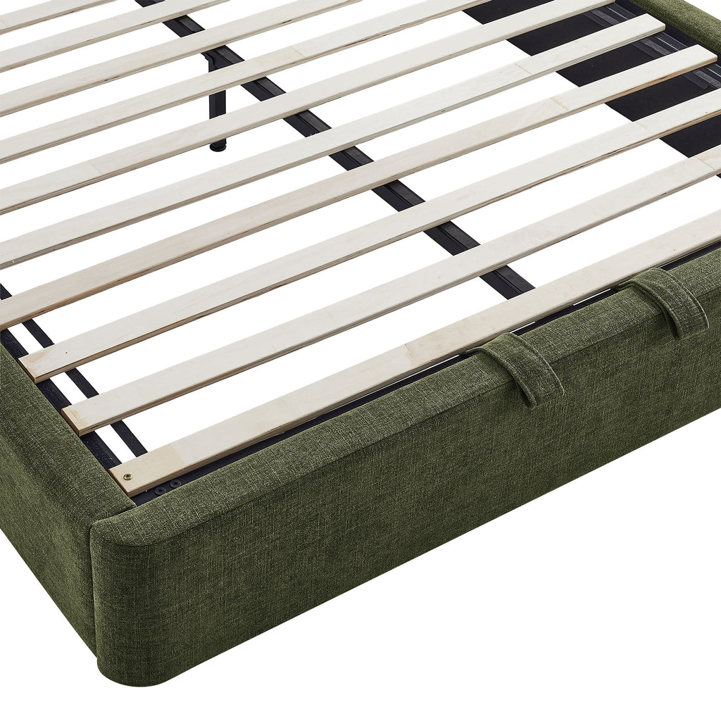 Resort Queen Arched Upholstered Fabric Storage Platform Bed Frame by Modway
