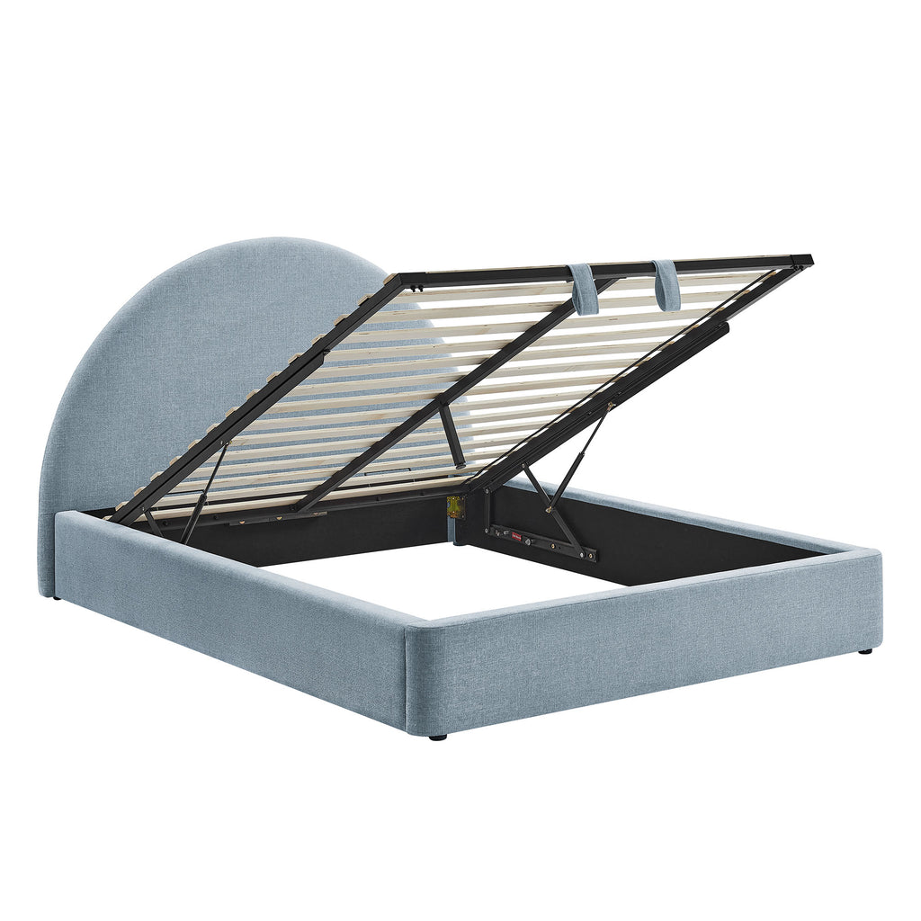 Resort Queen Arched Upholstered Fabric Storage Platform Bed Frame by Modway