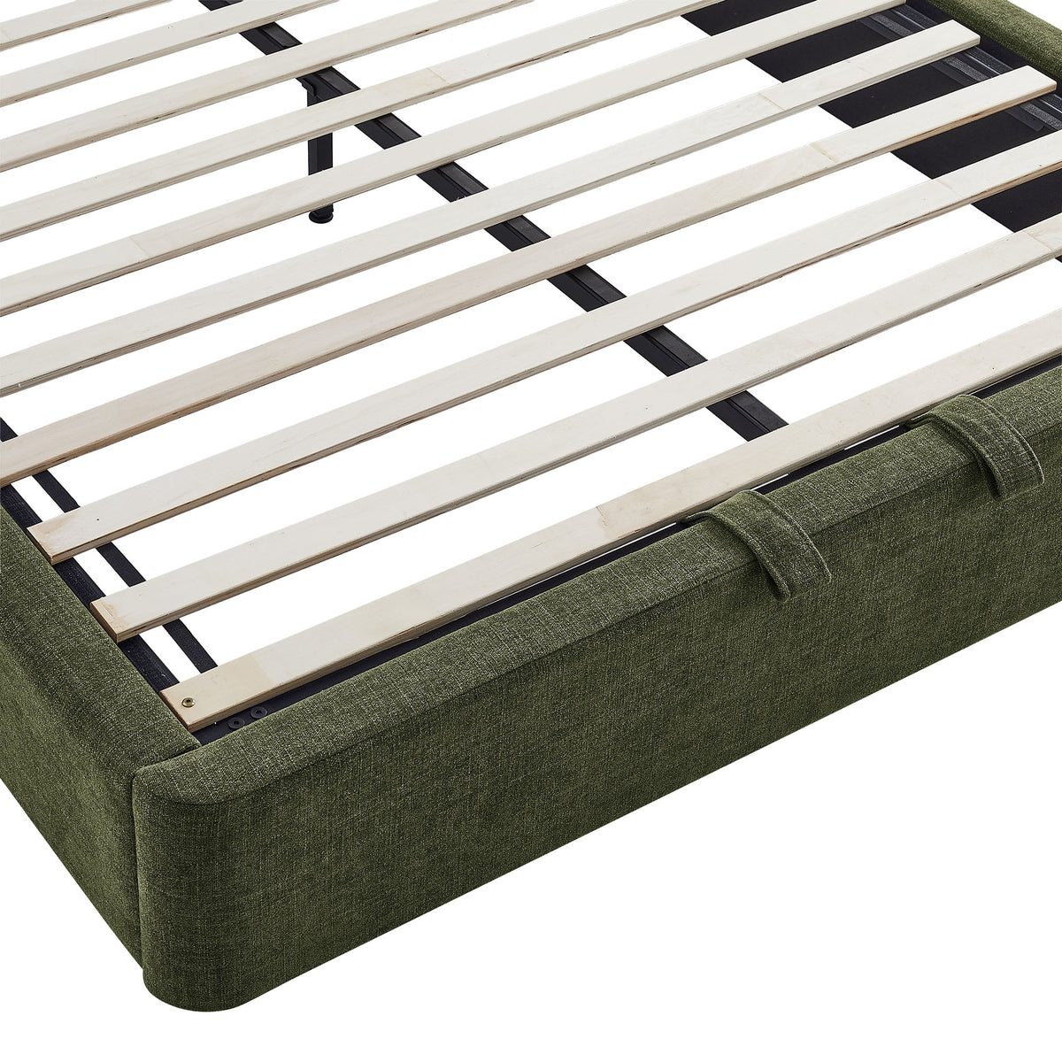 Resort King Arched Upholstered Fabric Storage Platform Bed Frame by Modway