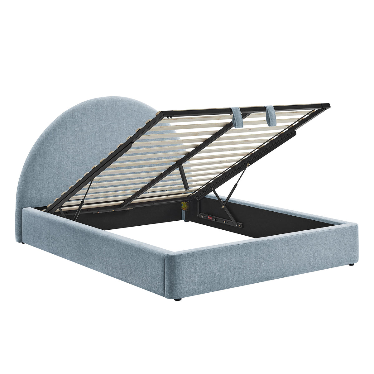Resort King Arched Upholstered Fabric Storage Platform Bed Frame by Modway