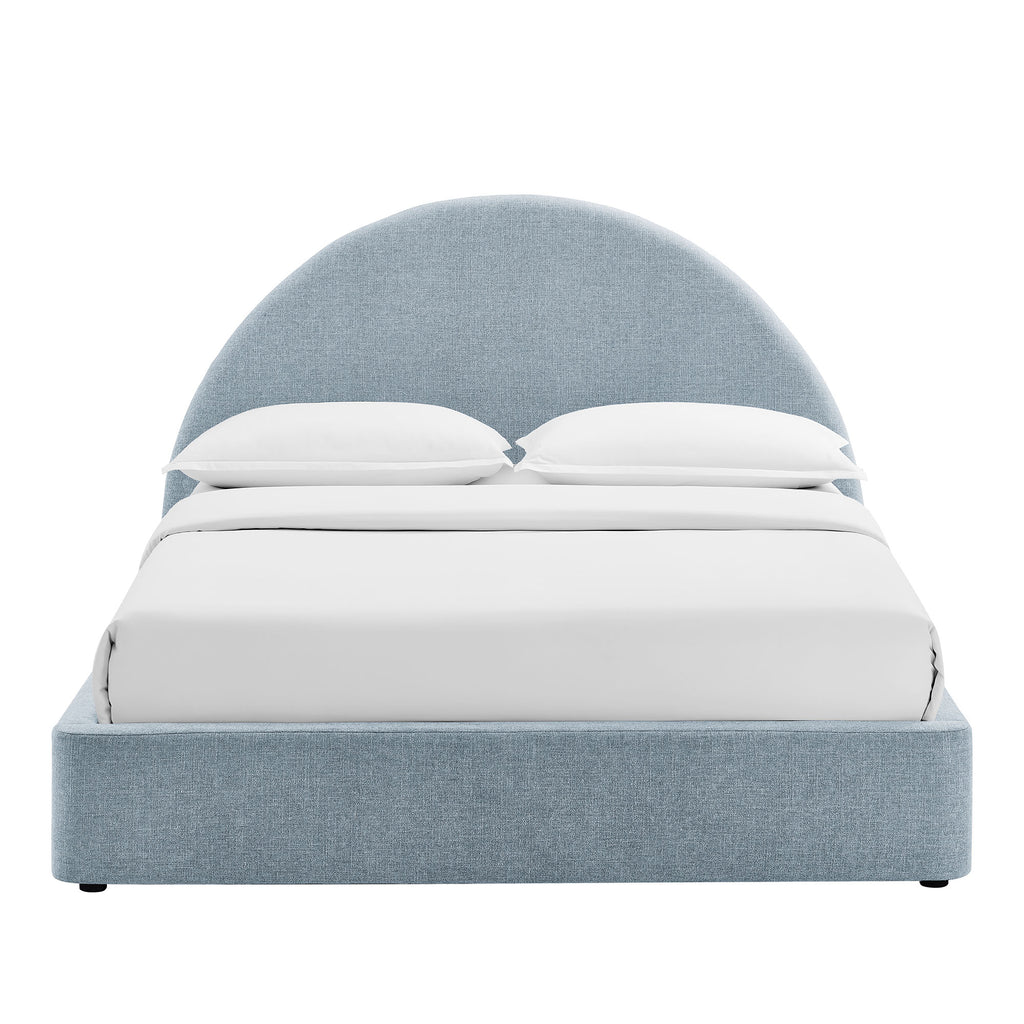 Resort King Arched Upholstered Fabric Storage Platform Bed Frame by Modway