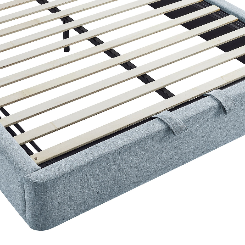 Resort King Arched Upholstered Fabric Storage Platform Bed Frame by Modway