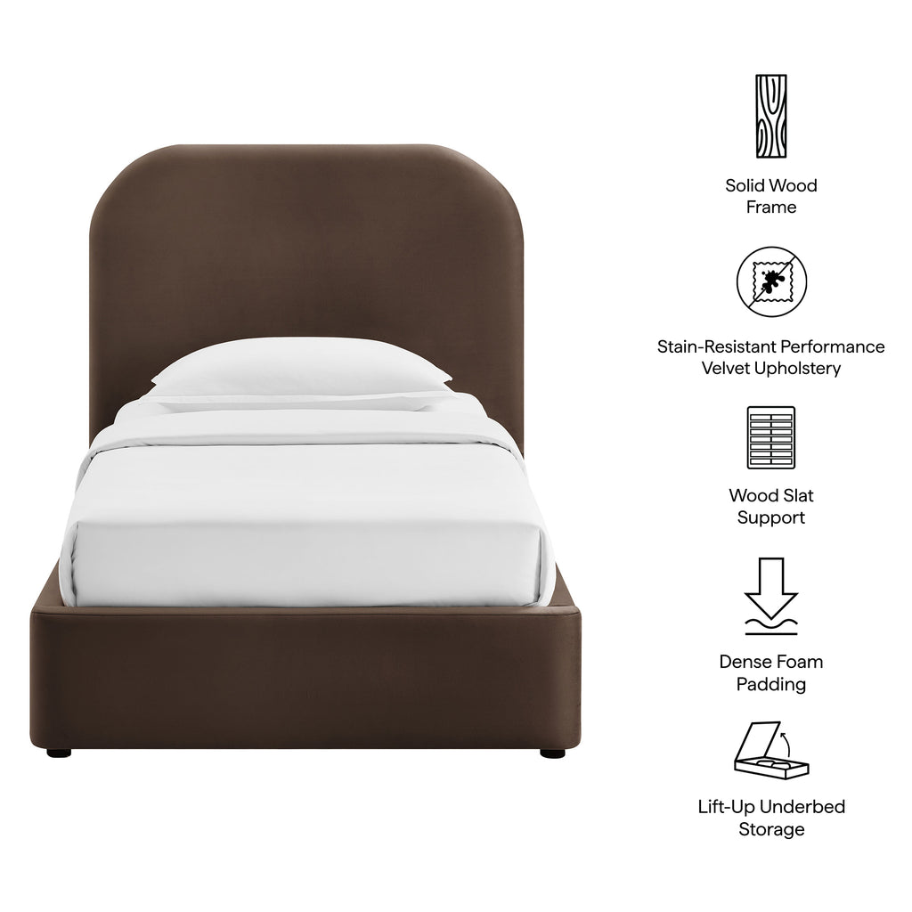 Keynote Twin Performance Velvet Storage Platform Bed Frame by Modway