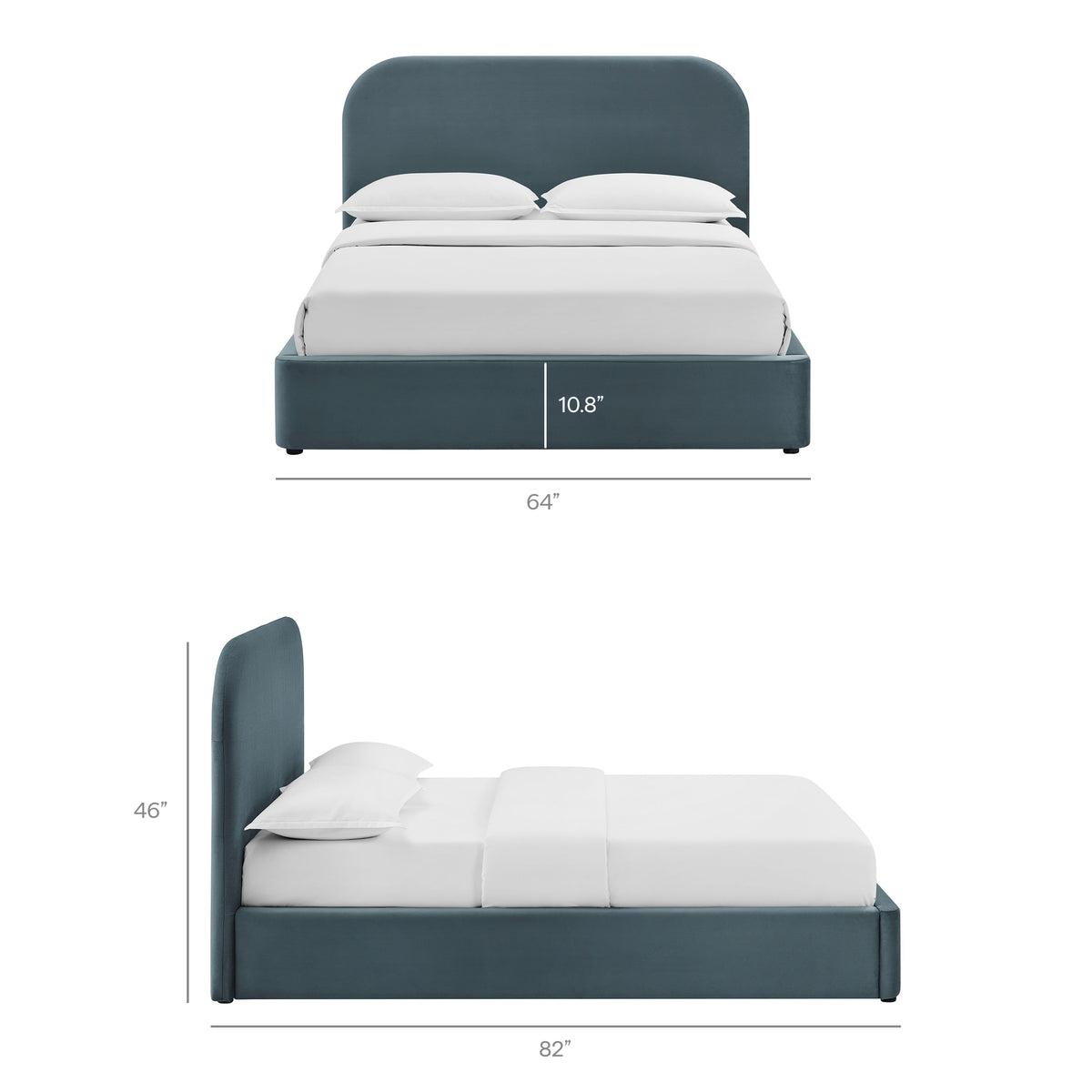 Keynote Full Performance Velvet Storage Platform Bed Frame by Modway