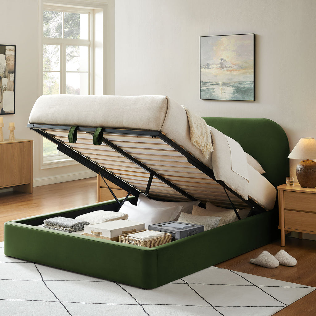 Keynote Full Performance Velvet Storage Platform Bed Frame by Modway
