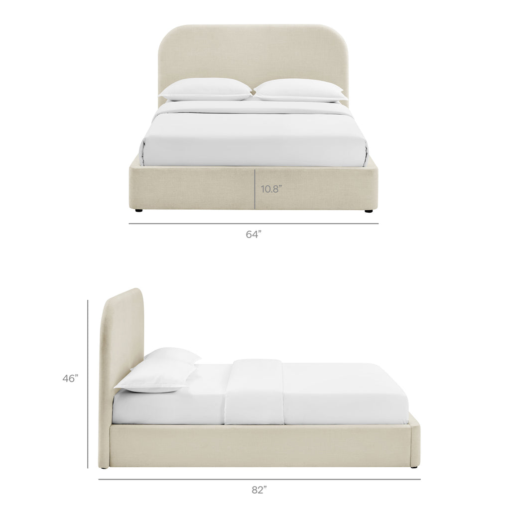 Keynote Full Fabric Upholstered Storage Platform Bed Frame by Modway