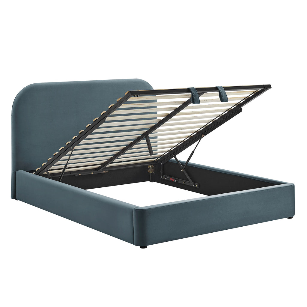 Keynote Queen Performance Velvet Storage Platform Bed Frame by Modway