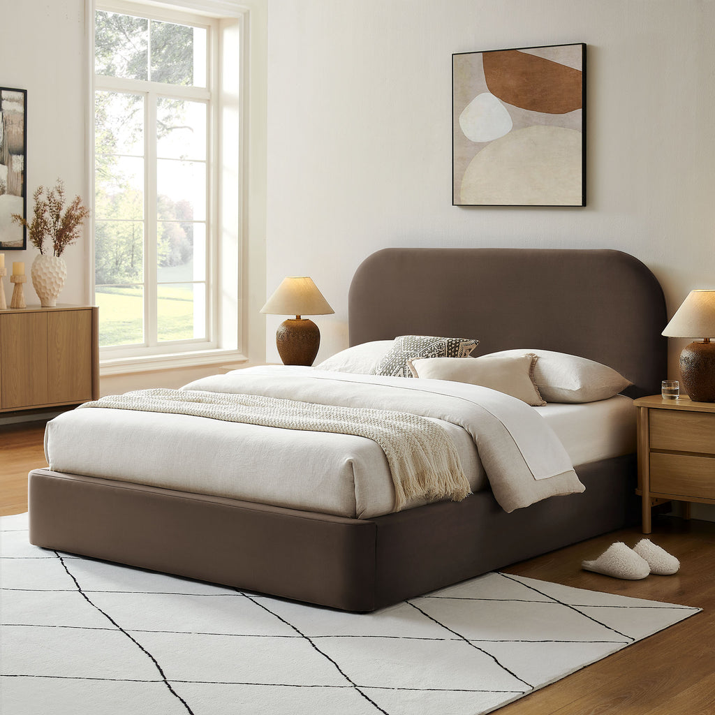 Keynote Queen Performance Velvet Storage Platform Bed Frame by Modway