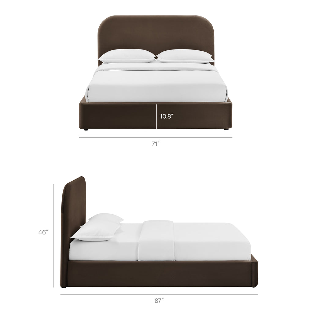 Keynote Queen Performance Velvet Storage Platform Bed Frame by Modway