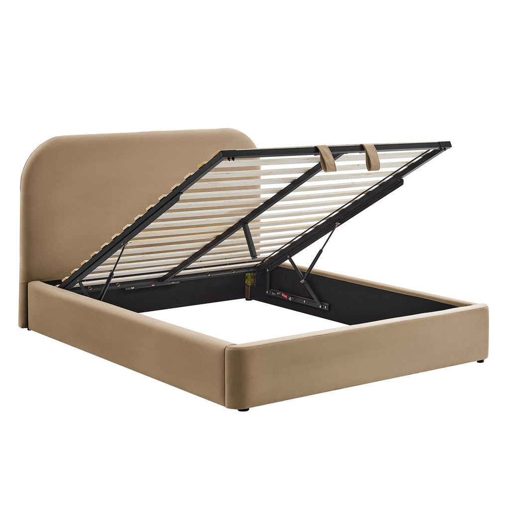 Keynote Queen Performance Velvet Storage Platform Bed Frame by Modway