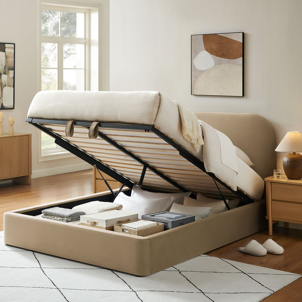 Keynote Queen Performance Velvet Storage Platform Bed Frame by Modway