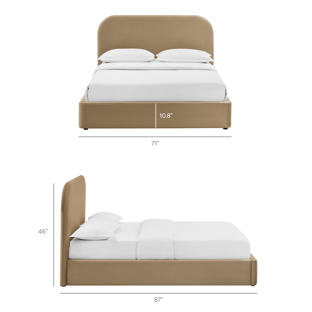 Keynote Queen Performance Velvet Storage Platform Bed Frame by Modway