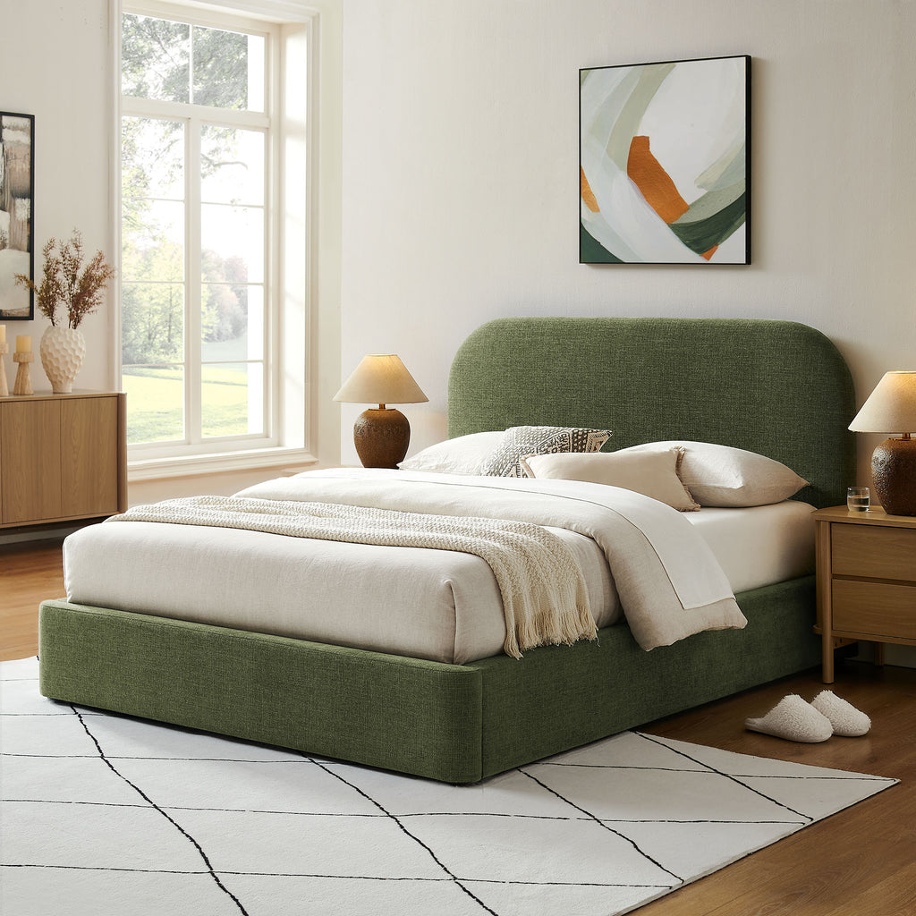 Keynote Queen Fabric Upholstered Storage Platform Bed Frame by Modway