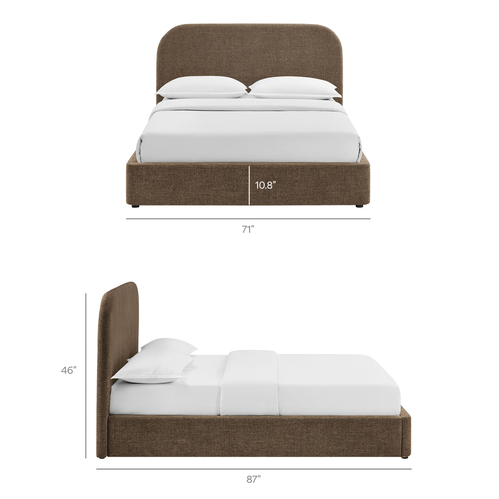 Keynote Queen Fabric Upholstered Storage Platform Bed Frame by Modway