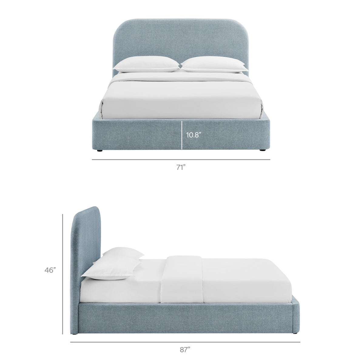 Keynote Queen Fabric Upholstered Storage Platform Bed Frame by Modway