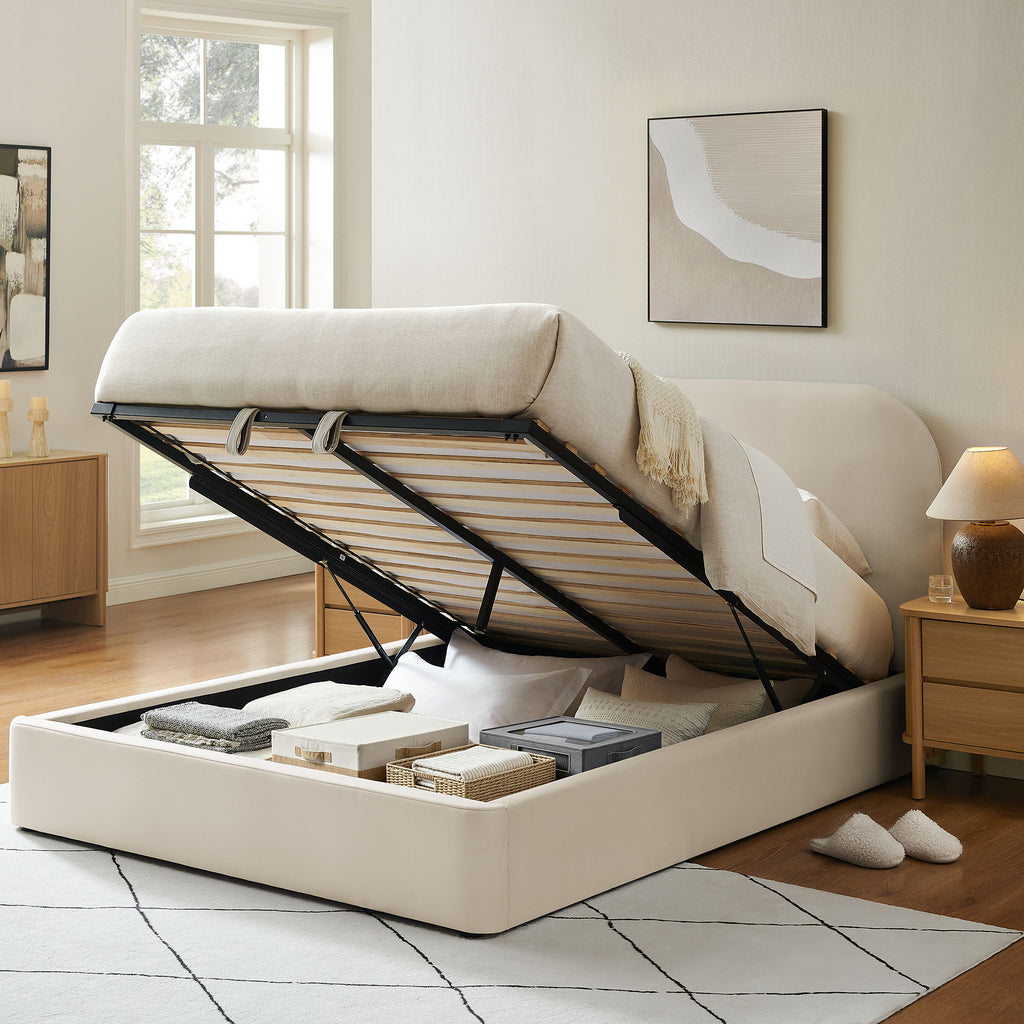 Keynote King Performance Velvet Storage Platform Bed Frame by Modway