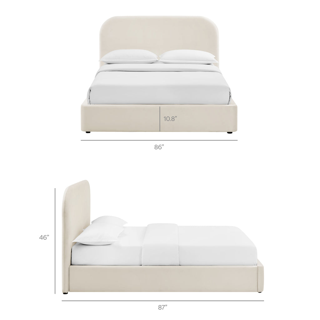 Keynote King Performance Velvet Storage Platform Bed Frame by Modway