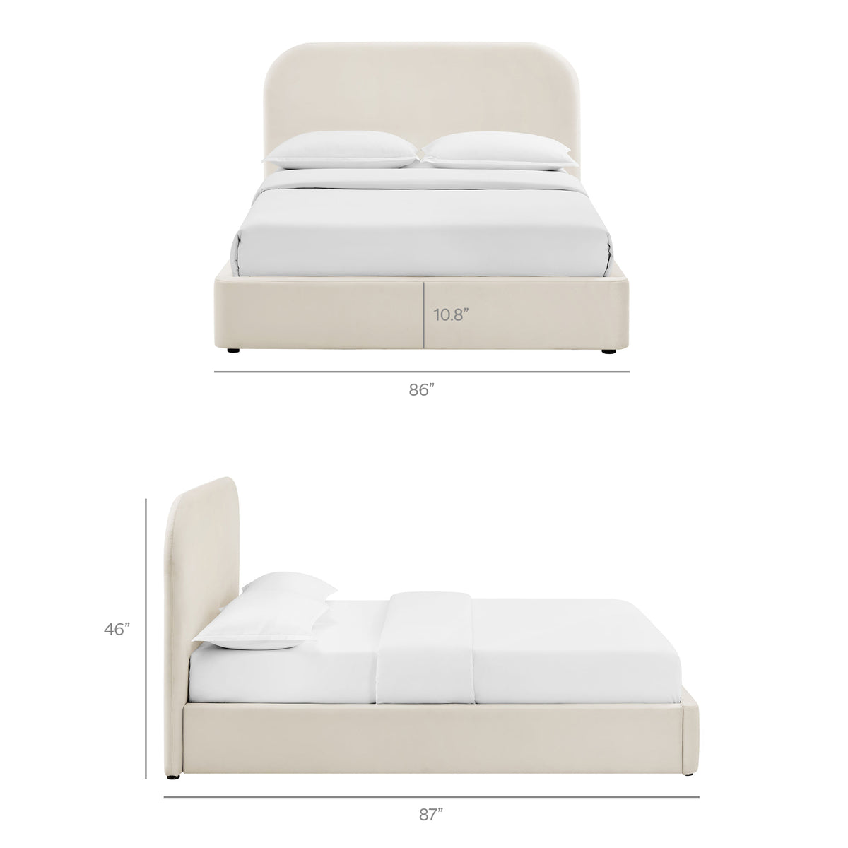 Keynote King Performance Velvet Storage Platform Bed Frame by Modway