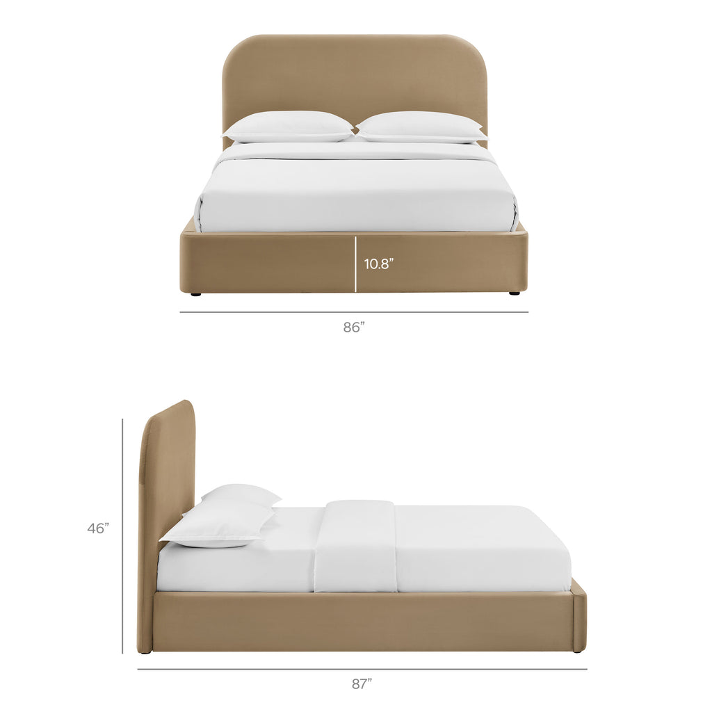 Keynote King Performance Velvet Storage Platform Bed Frame by Modway