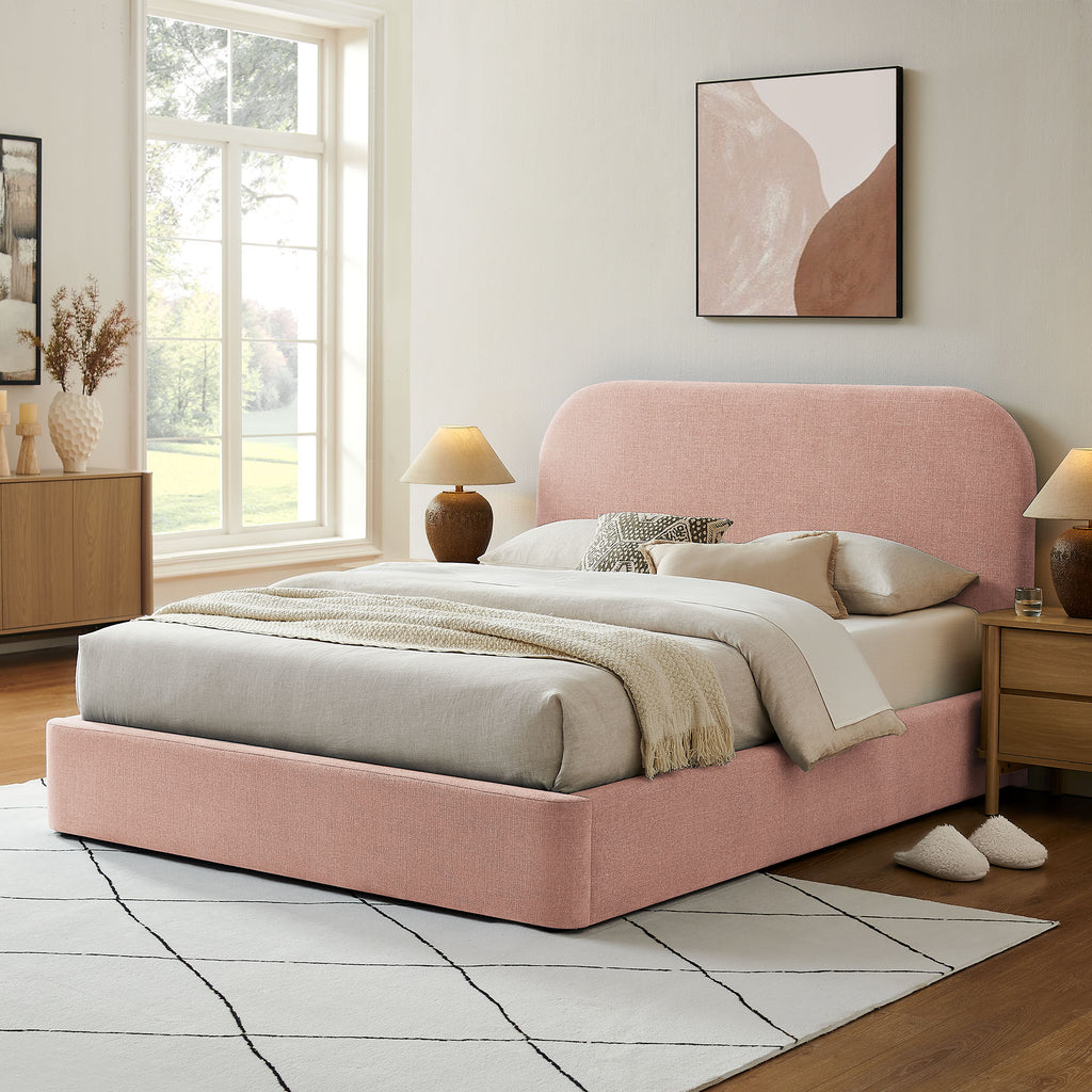 Keynote King Fabric Upholstered Storage Platform Bed Frame by Modway