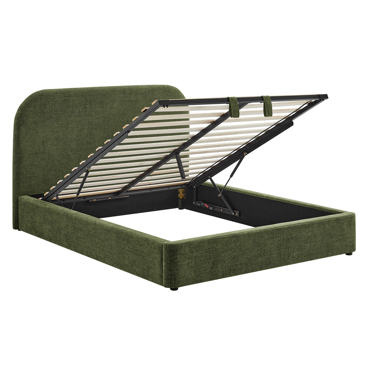 Keynote King Fabric Upholstered Storage Platform Bed Frame by Modway