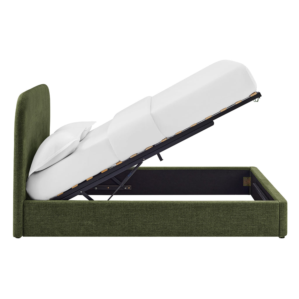 Keynote King Fabric Upholstered Storage Platform Bed Frame by Modway