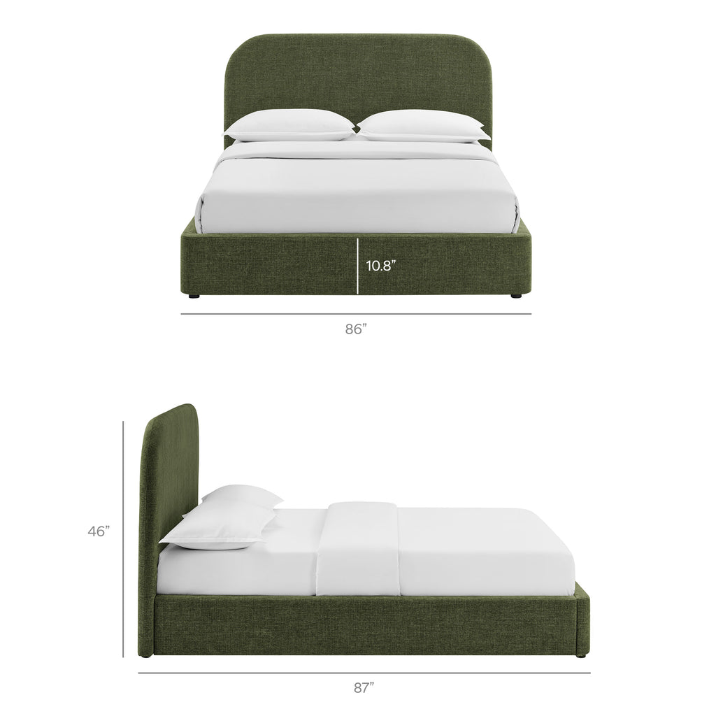 Keynote King Fabric Upholstered Storage Platform Bed Frame by Modway
