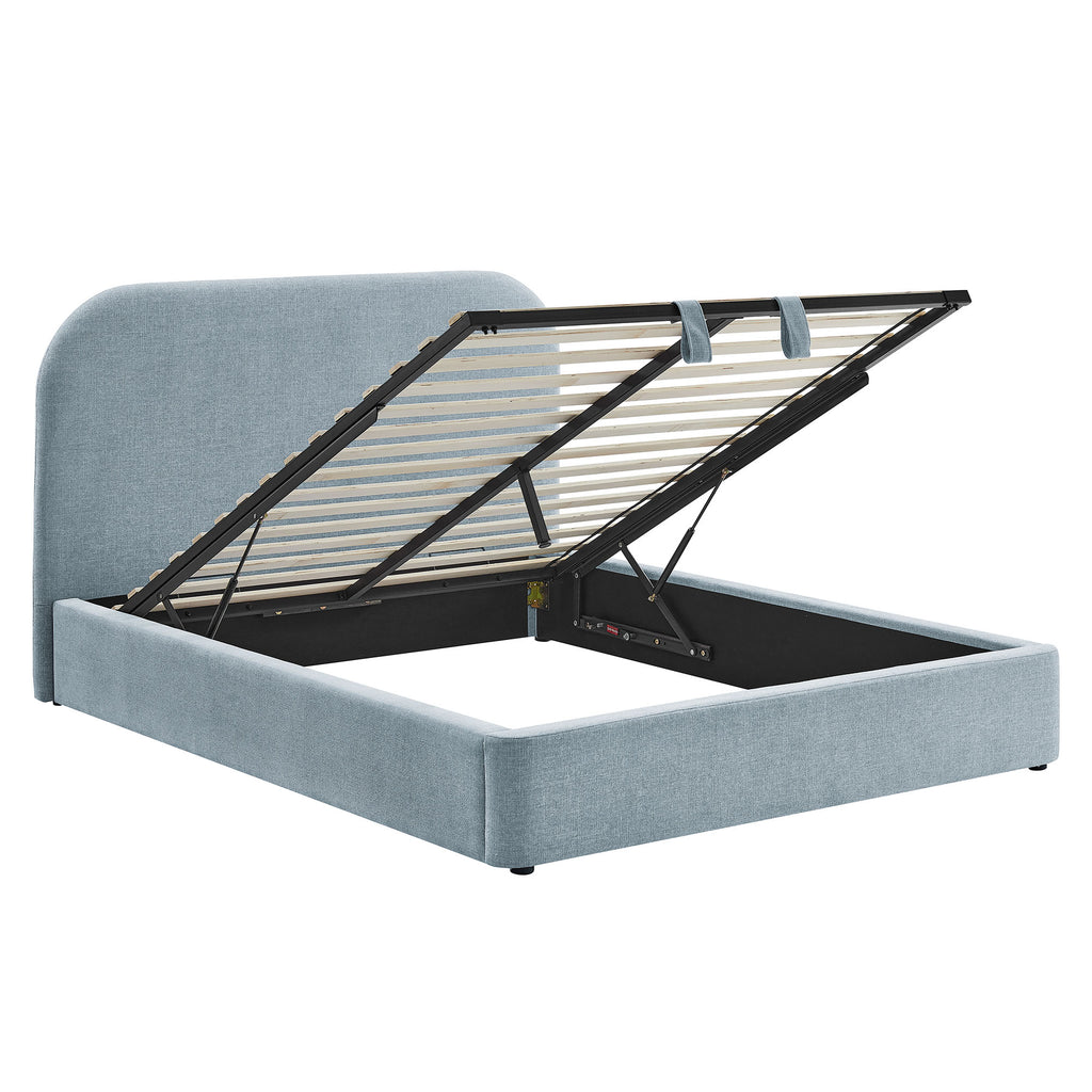 Keynote King Fabric Upholstered Storage Platform Bed Frame by Modway