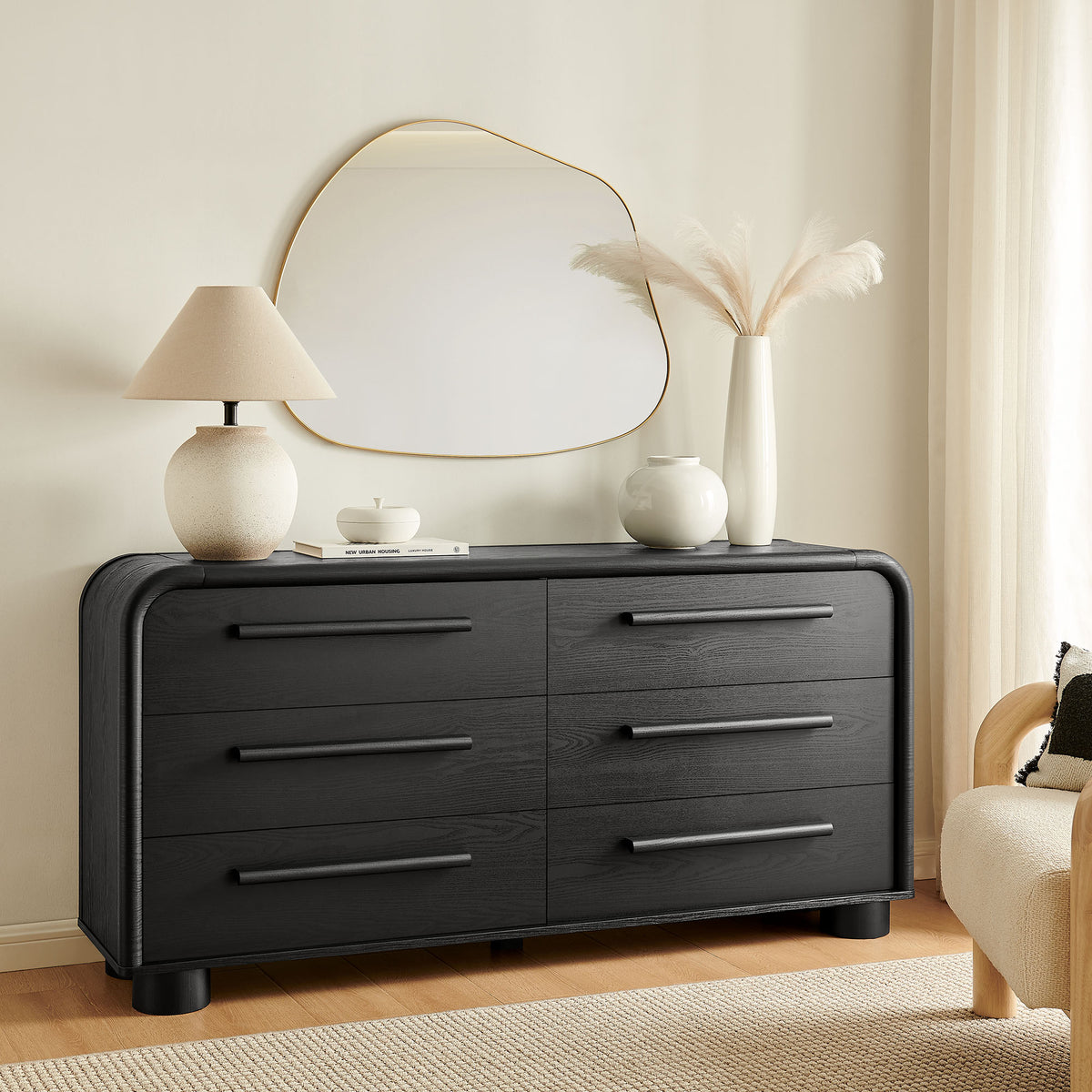 Bellamy Curved 6-Drawer Dresser by Modway