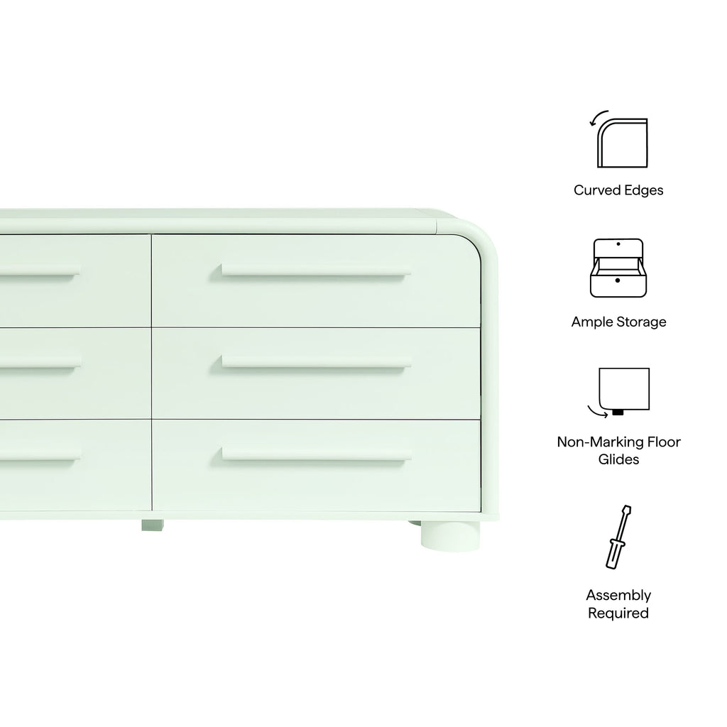 Bellamy Curved 6-Drawer Dresser by Modway