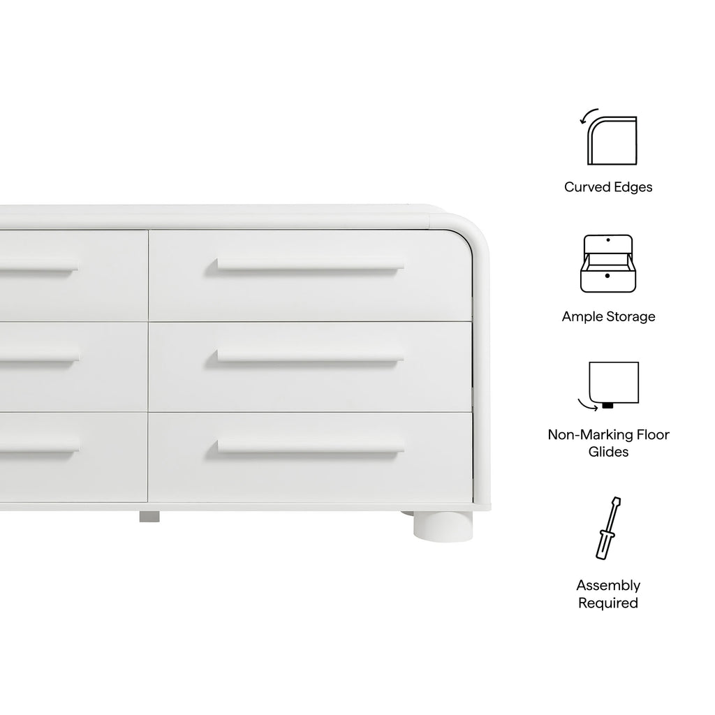 Bellamy Curved 6-Drawer Dresser by Modway