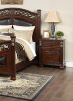 Luxurious Queen Size Bed 2x Nightstands 3pc Bedroom Set