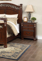 Luxurious Queen Size Bed 2x Nightstands 3pc Bedroom Set