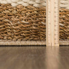 Isoko Bordered Faux Jute Outdoor Rug