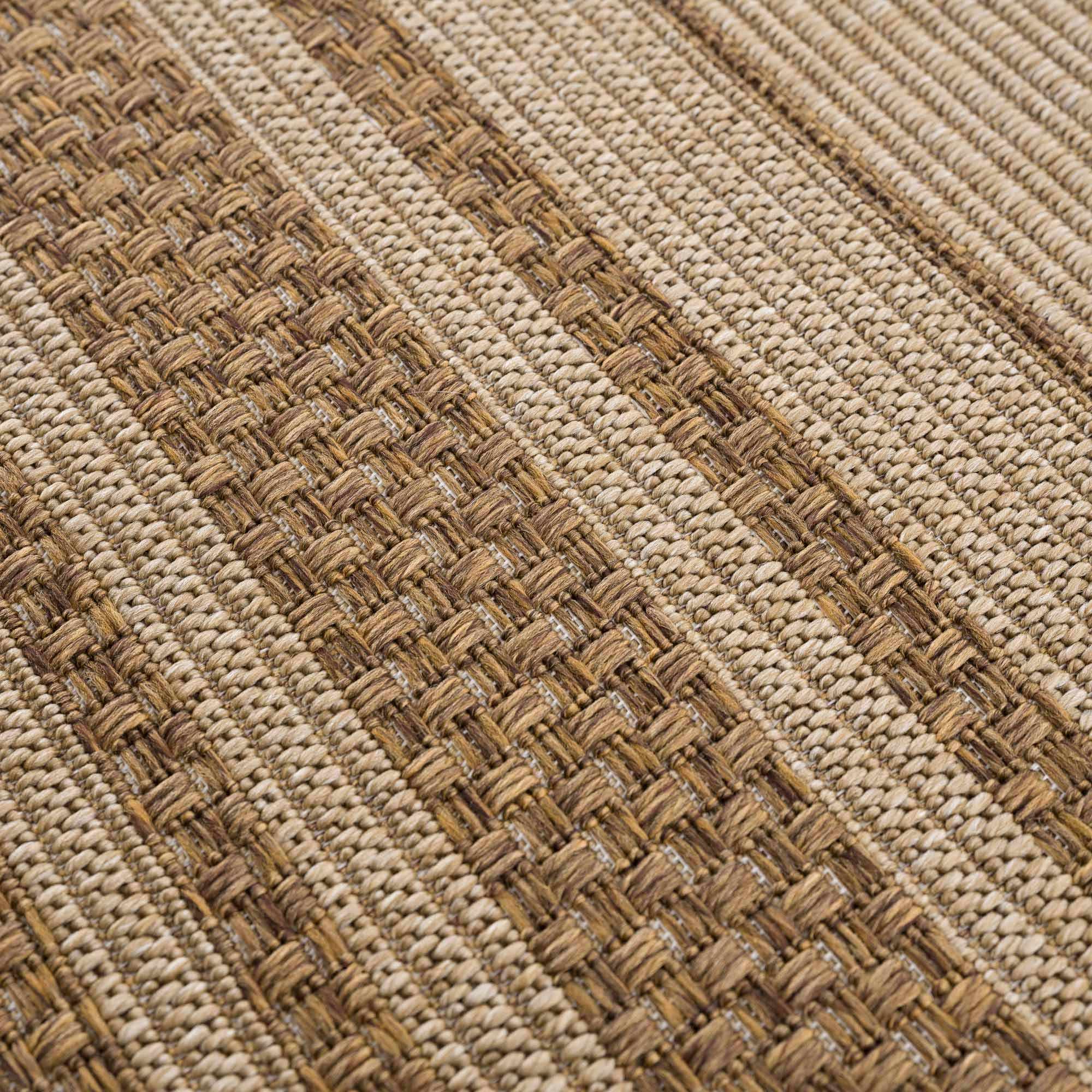 Isoko Bordered Faux Jute Outdoor Rug