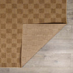 Kuval Checkered Brown Outdoor Rug