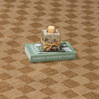 Kuval Checkered Brown Outdoor Rug