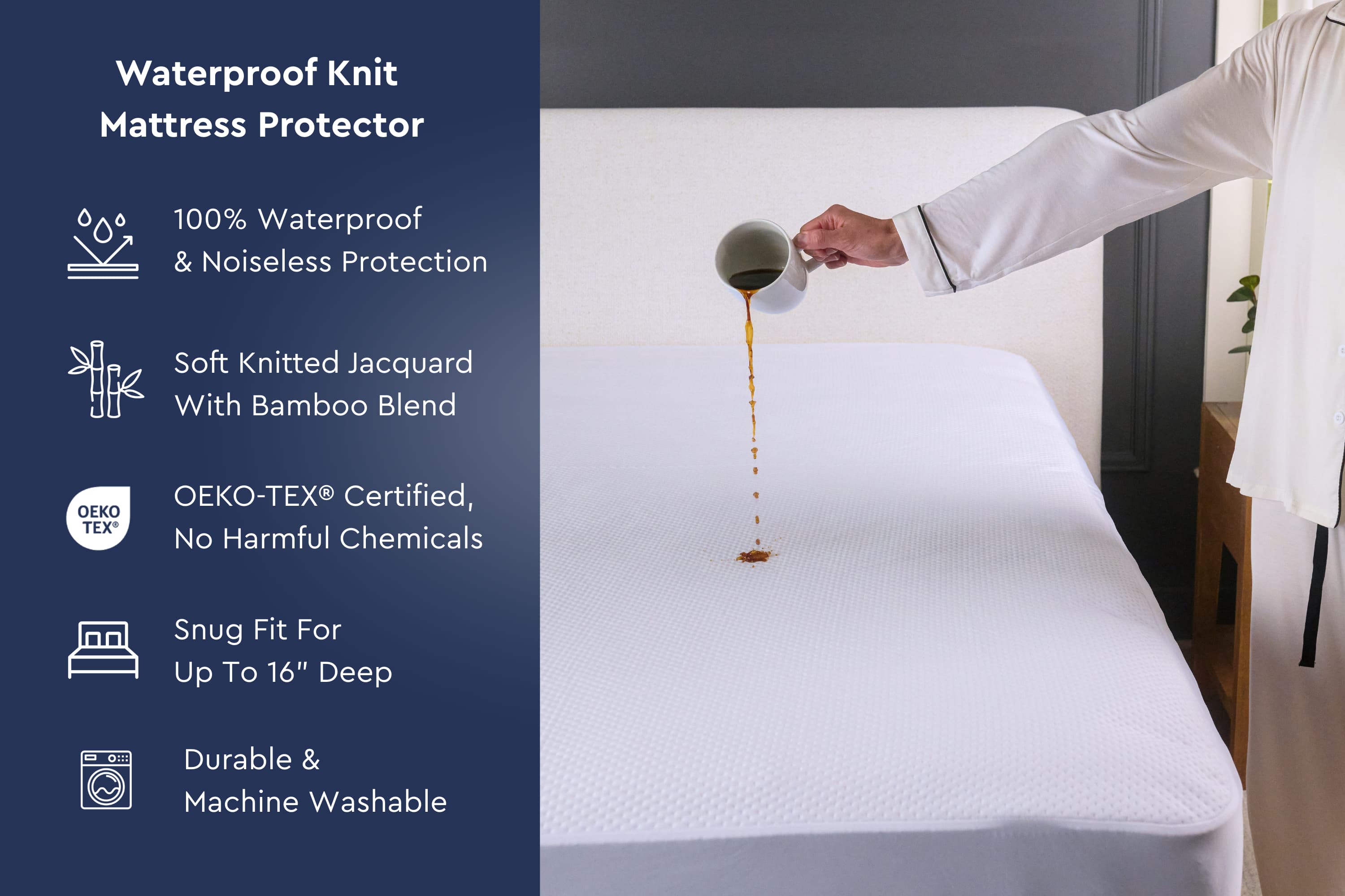 Waterproof Knit Mattress Protector