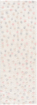 Cansu Pink & Cream Dotted Area Rug