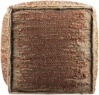 Rhuddlan Jute Rust Pouf