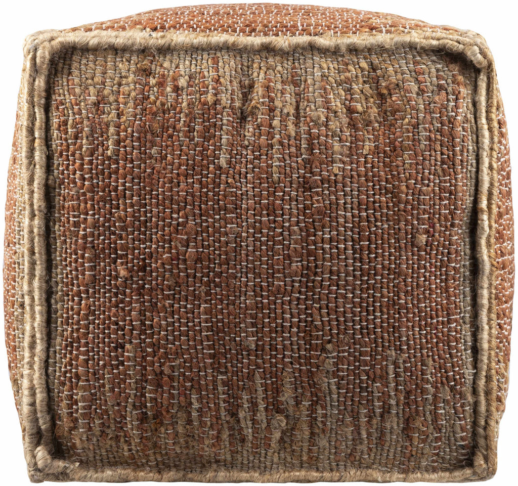Rhuddlan Jute Rust Pouf