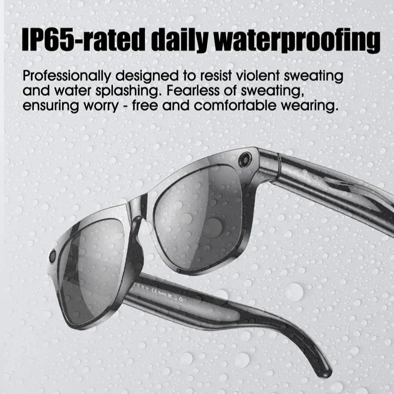 AI Smart Glasses Photochromic Camera Bluetooth Call Music Voice Assistant