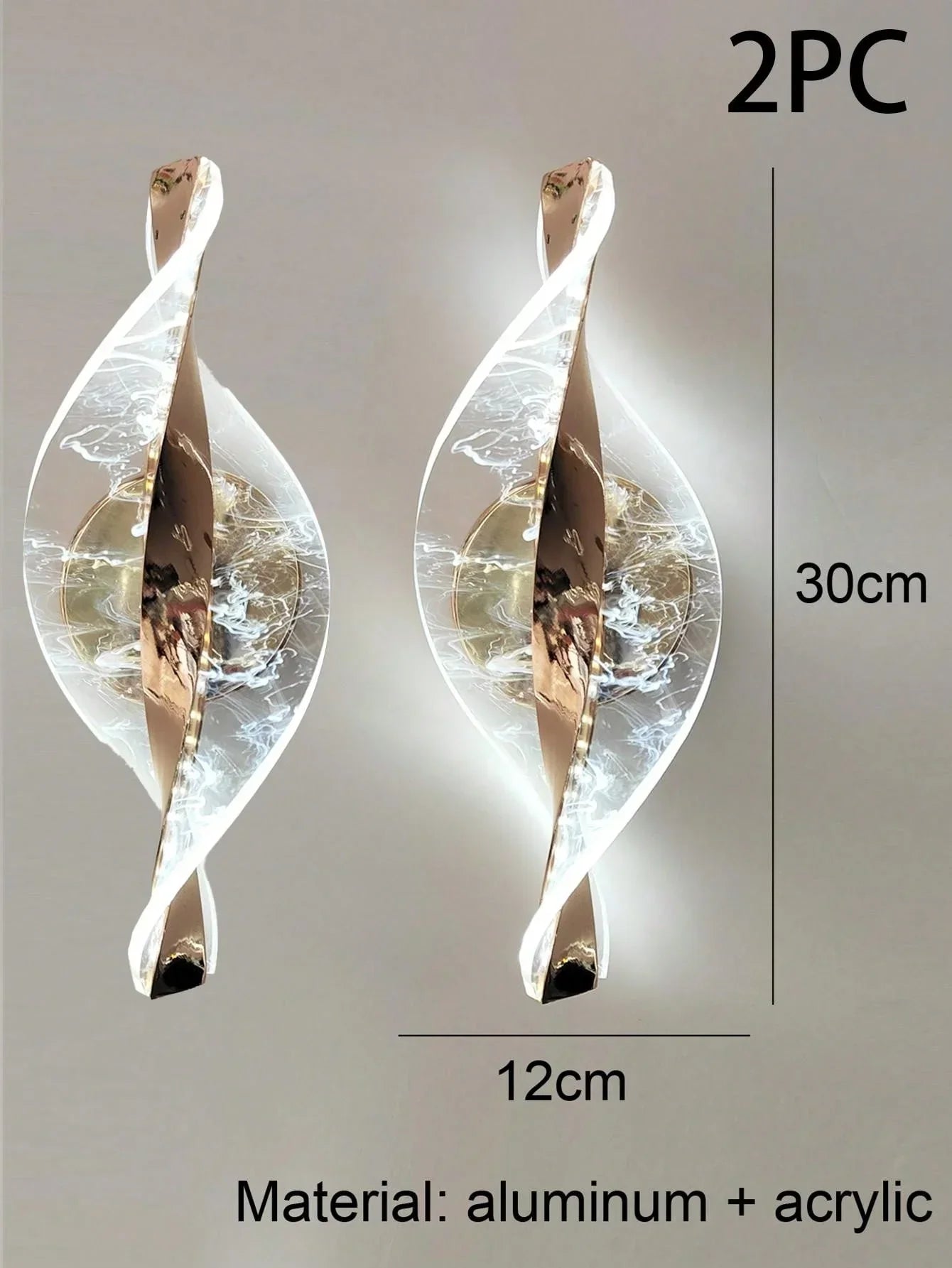 Modern LED Wall Lamp – Gold/Black Acrylic Light for Bedroom, Hallway & Living Room