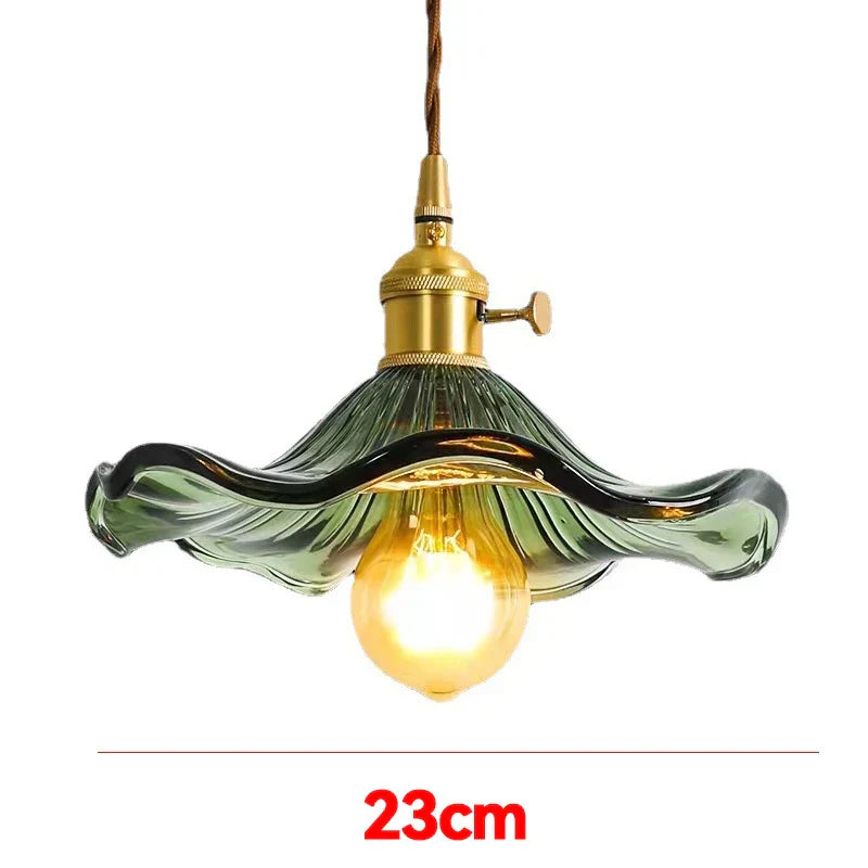 Moktan Sabai Nordic LED Pendant Light – Colorful Glass Copper Hanging Lamp