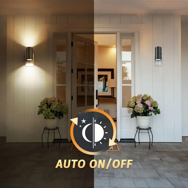 Plug In Dimmable LED Night Light Auto Sensor Bedside Bathroom Hallway Lamp
