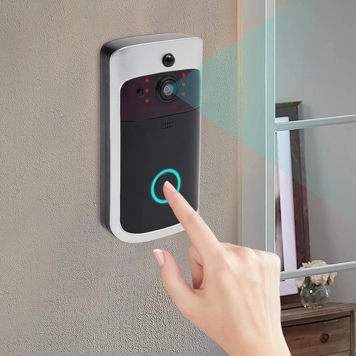 Smart WiFi Video Doorbell Camera Night Vision Motion Sensor Voice Control